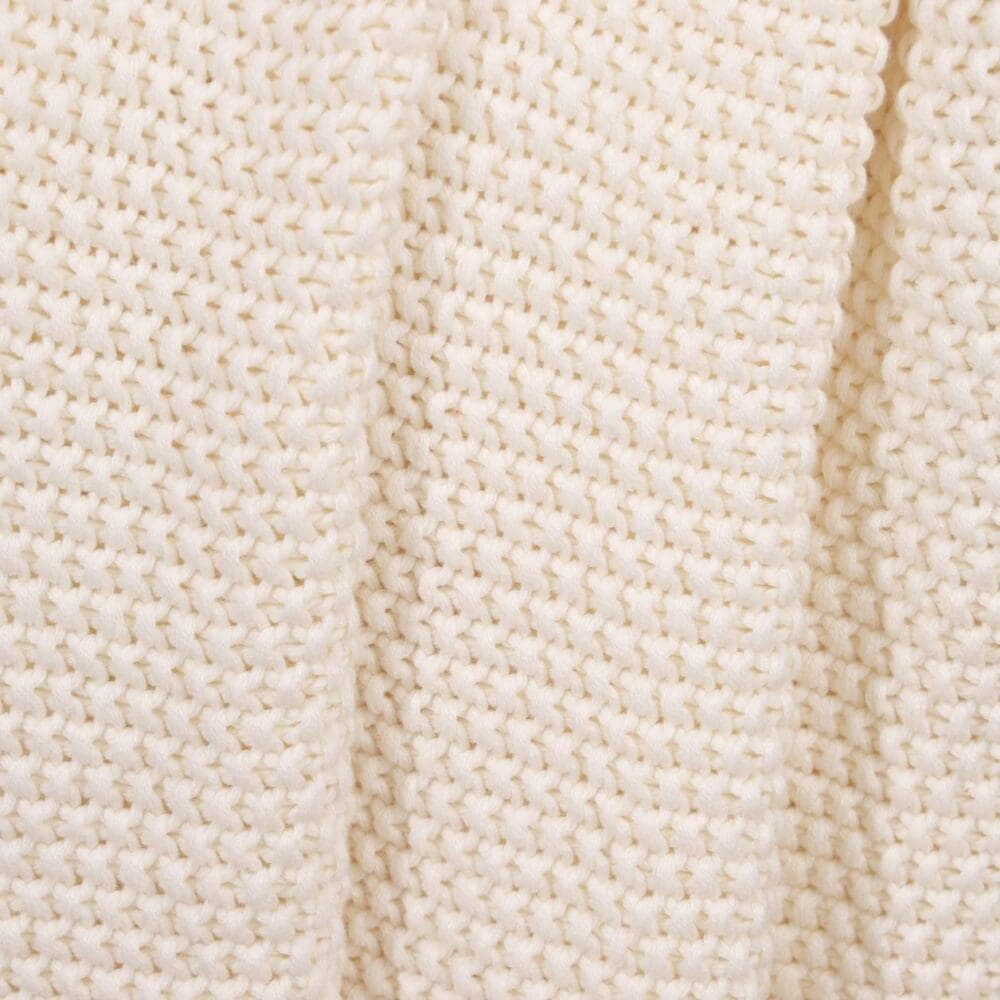 Ivory Chunky Knit Throw - Image 3