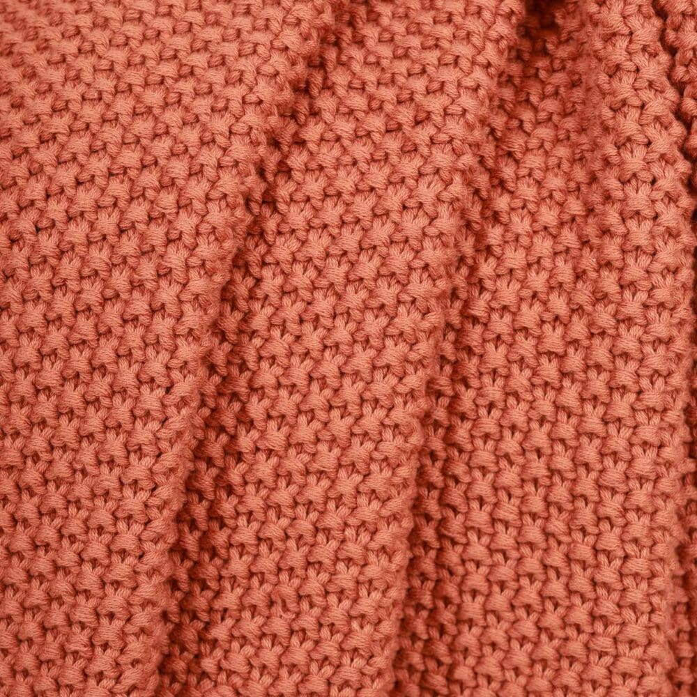 Rust Chunky Knit Throw - Image 3