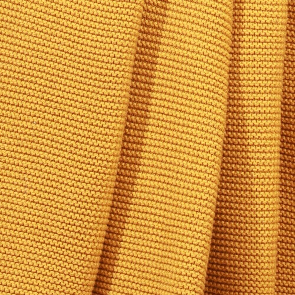 Plush Sunshine Yellow Knit Throw - Image 3