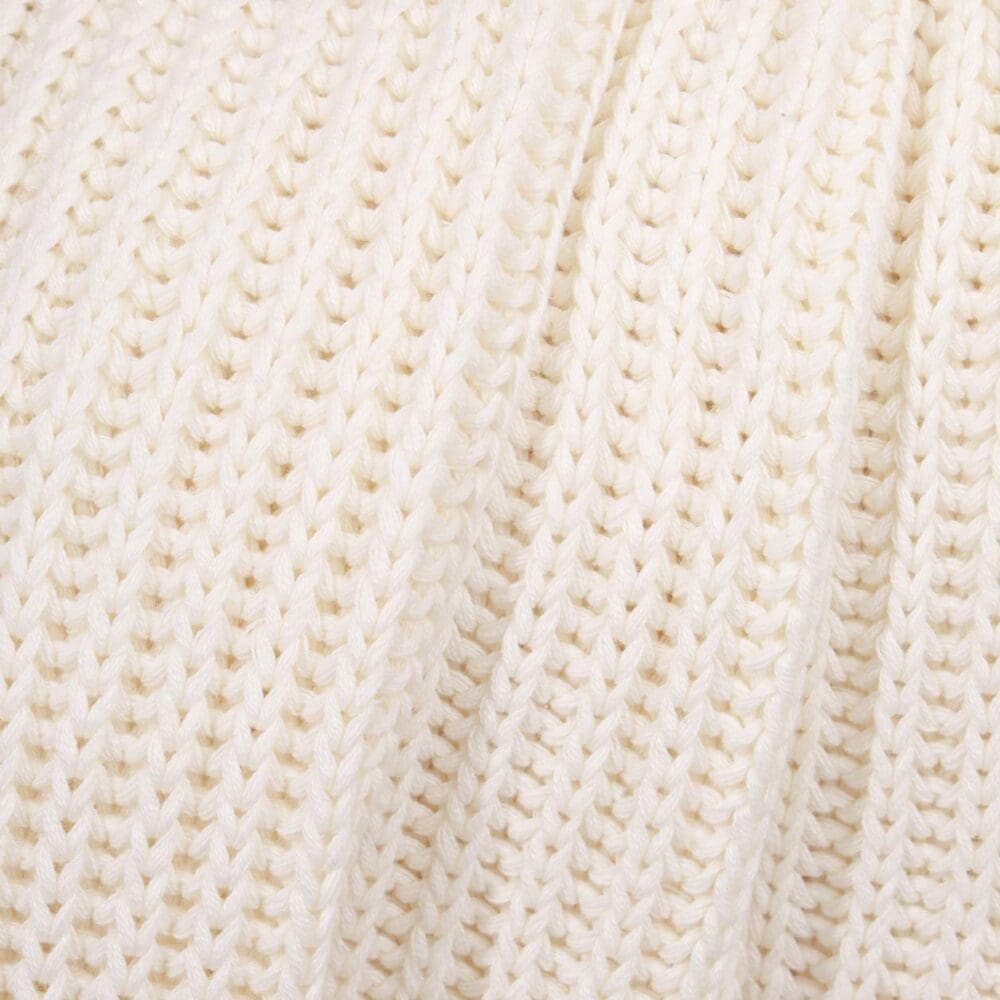 Ivory Cable Knit Throw - Image 3