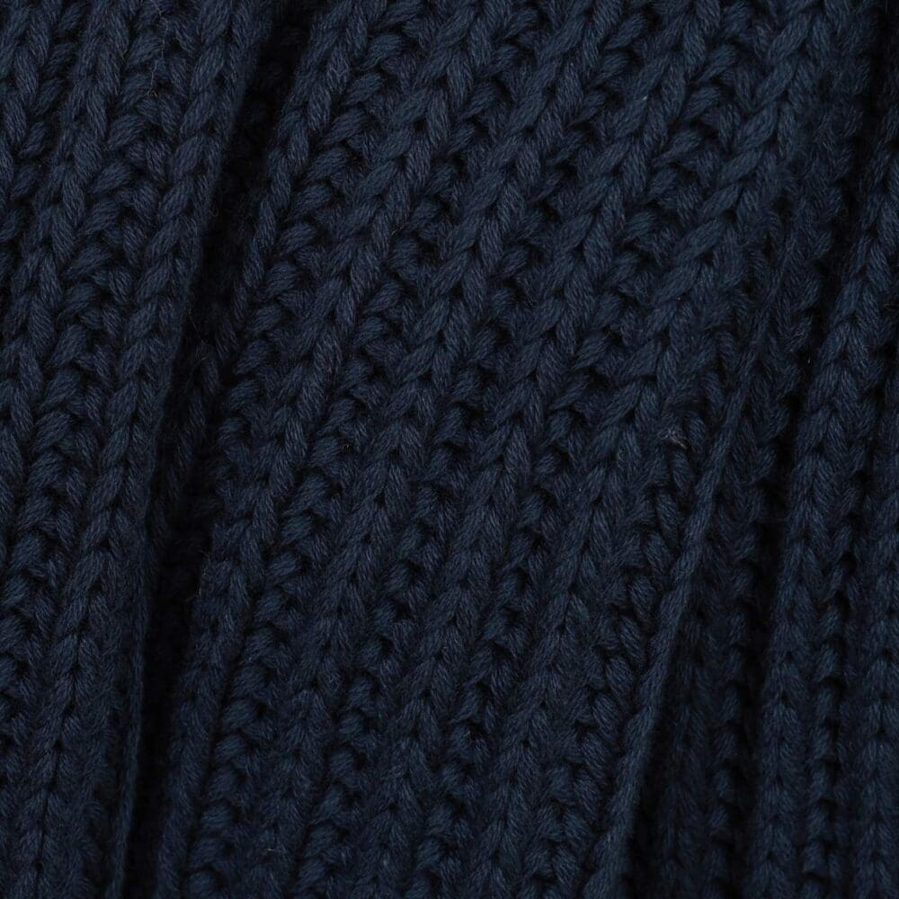 Navy Blue Cable Knit Throw - Image 3