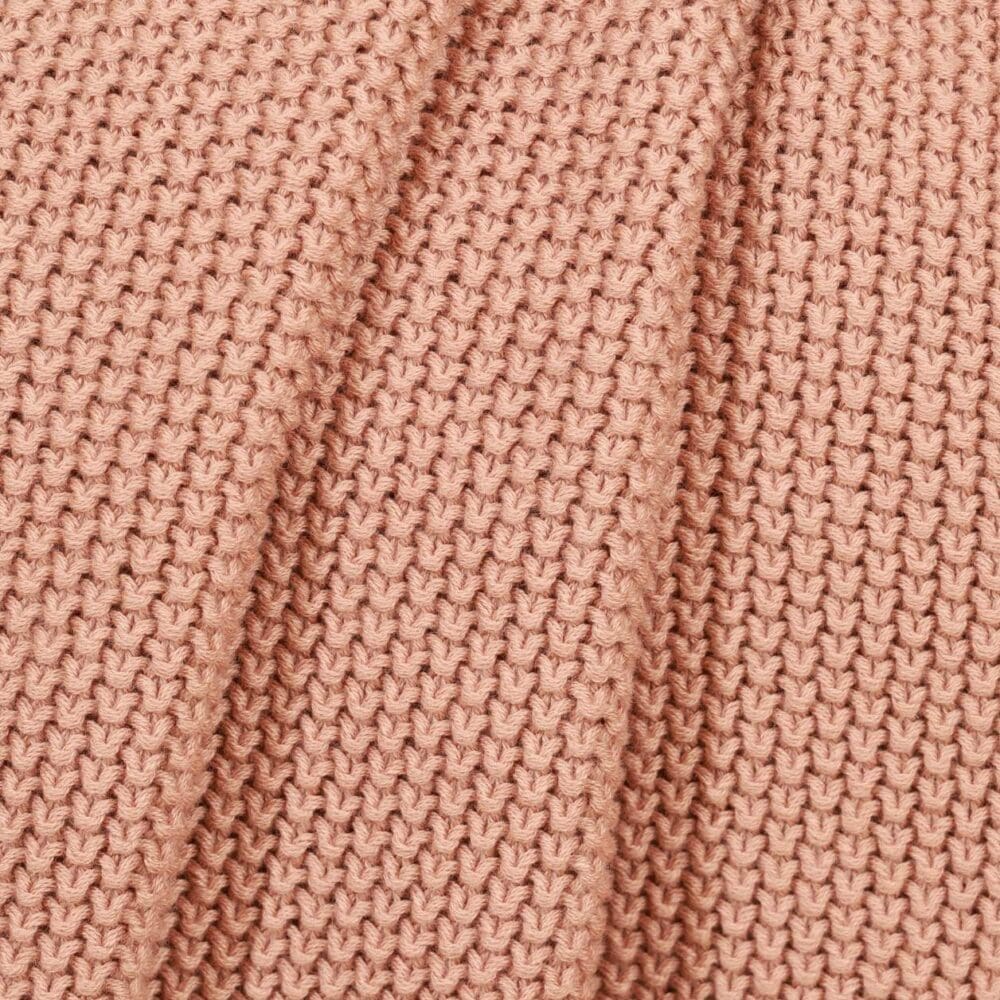 Brown Soft Knit Pattern Throw - Image 2