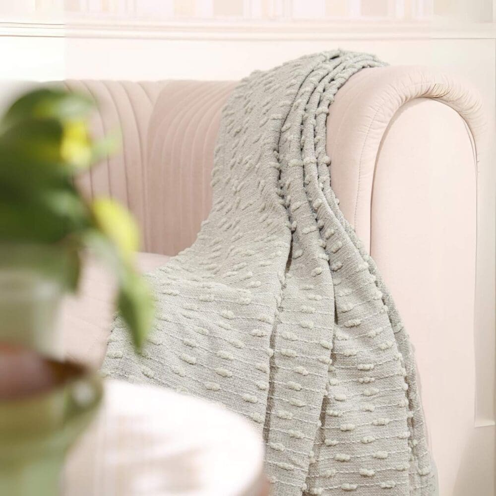 Light Green Textured Throw - Image 2