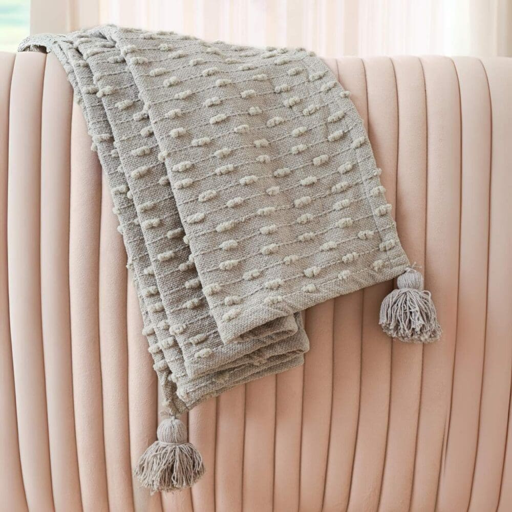 Light Green Textured Throw