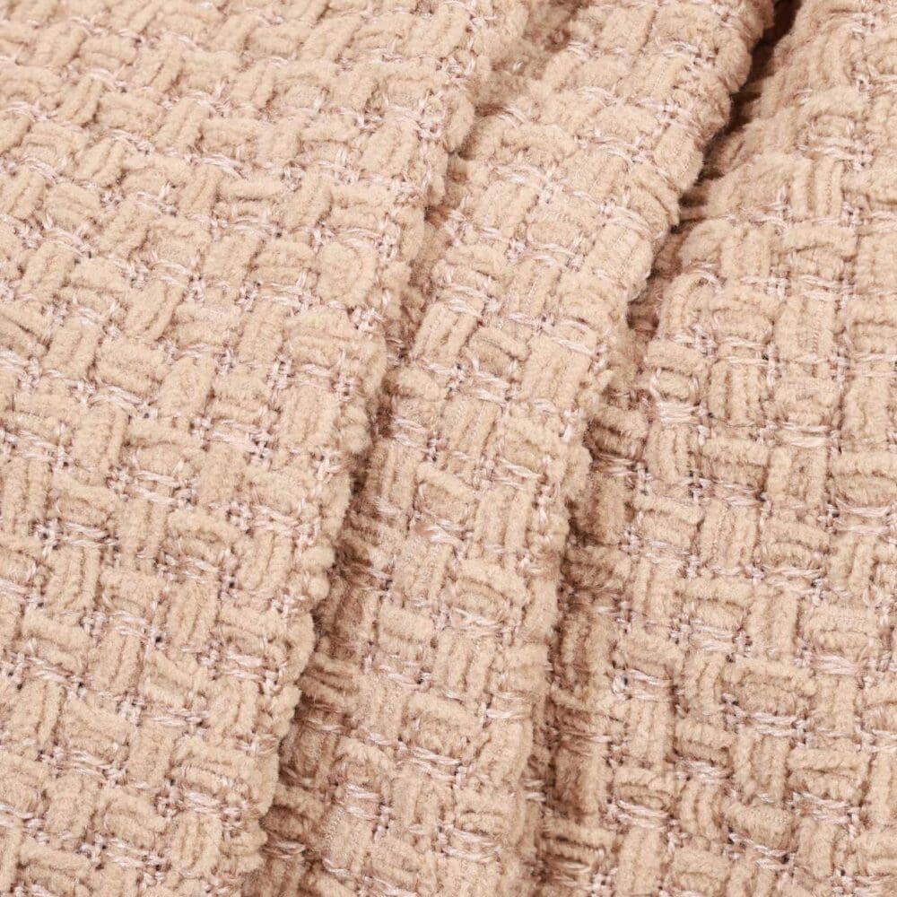 Soft Beige Pattern Throw - Image 2